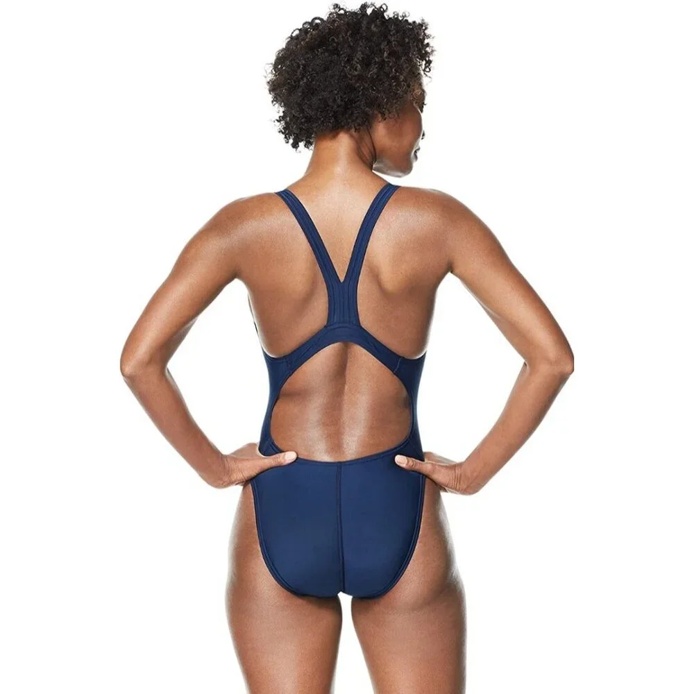 Speedo Women's Pro LT Color One Piece Super Pro Navy Blue Size 8/34 NWT - Picture 2 of 5